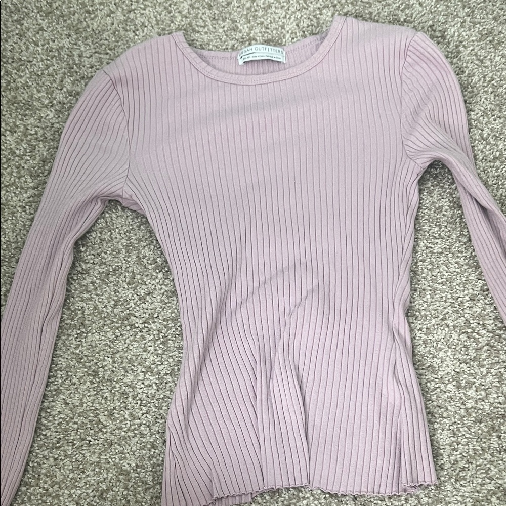 Urban Outfitters Light purple Ribbed Blouse